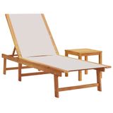 VidaXL Lounge Stoel Gecapitonneerde Zitting Acaciahout 4008417