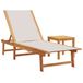 VidaXL Lounge Stoel Gecapitonneerde Zitting Acaciahout 4008417