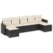 vidaXL Loungeset met kussens, polyrattan, zwart