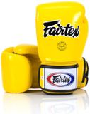 Fairtex BGV1 Muay Thai Bokshandschoenen 14 Oz – Premium Leer – Geel