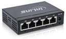 OEM Gigabit switch met 5 poorten, metalen behuizing, zonder ventilator, voor gebruik op een bureau