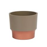 The HC Companies Planter, Artisan Taupe met koperen bodem, 5 inch