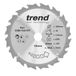 Trend Wood Blade voor draadloze cirkelzaag, diameter 168 mm, boring 20 mm, 16 tanden, 1,8 mm dikte, haak 20°, TCT, grove afwerking, CSB/16816T