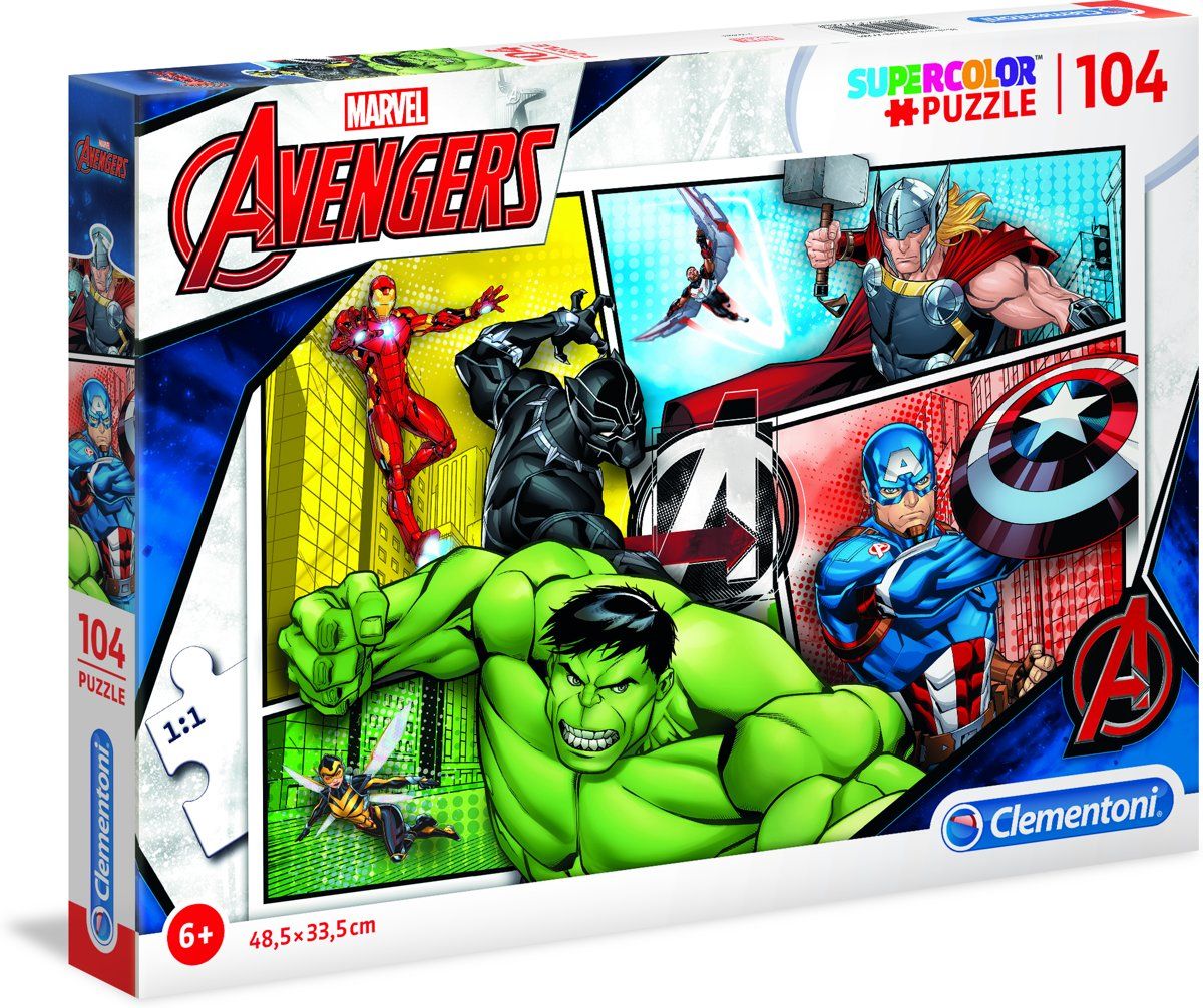 Clementoni - Superkleur puzzels - Avengers - 104 stukjes