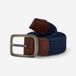 Ceinture de golf tressée élastique et extensible, bleu marine