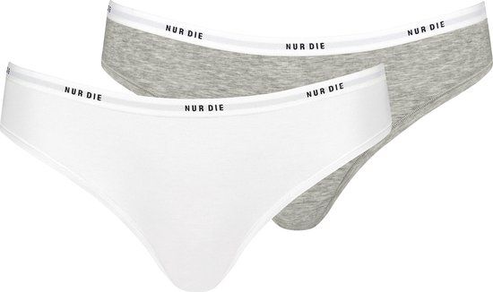 NUR DIE Slip Soft Sportiv - Dames - grijs/wit - Maat S