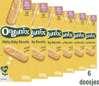 Organix Melty Baby Biscuits 6+m - Babymaaltijd - Babyvoeding - Babykoekjes 6 x 160g
