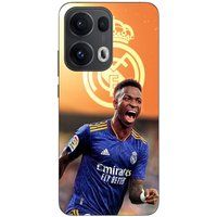 Vini JR Wallpaper Real Madrid Blauw en Geel Hoesje voor Oppo Reno 13 Pro 5G