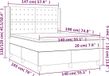 vidaXL Boxspring met matras stof donkerbruin 140x190 cm