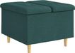 Ottoman avec rangement vert foncé 60 x 60 x 45 cm tissu
