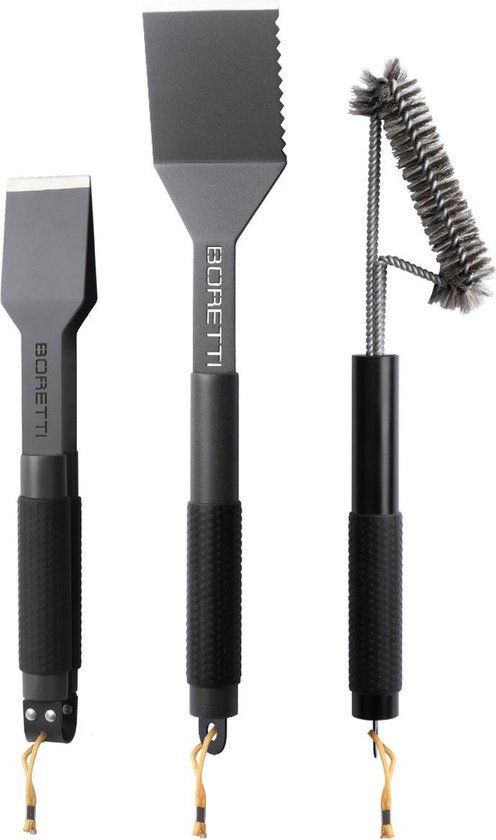 Boretti Barilo 3-delige BBQ Set - RVS - Antraciet