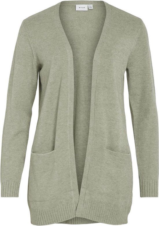 Vila Viril Open Knit Cardigan - Oil Green - Women's M