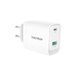 VulTech CC45-1C1A Universele oplader 45 W GaN USB + Type-C/USB-C PD3.0 QC3.0 PPS, compatibel met iPhone, Samsung, Xiaomi, Oppo, Google Pixel, Realme, tablet en notebook - wit, compact