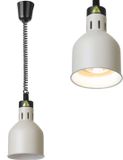 HENDI Warmtelamp - verstelbaar cilindrisch - wit - aluminium - ⌀175x(H)250mm