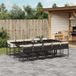 Prolenta Maison Exclusive - Tuinset voor buiten, 11-delig, met kussens, zwart, van polyrotan