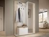 MELODY Armoire 2 portes blanc avec coussin
