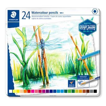 STAEDTLER Design Journey Aquarel Kleurpotloden - 24 Kleuren - Metalen Etui