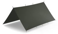 Merkloos Zeil Tarp Tentzeil - 3 x 3 m - Olijfgroen - Polyester Ripstop