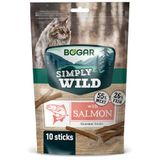 Bogar - Simply Wild - Kattensnack - Kattenvoer - Supplementen bij normale voeding - Stick romige kat met kippensmaak - Voor momenten van interactie - 5 x 15 g