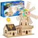 Puzzle en bois - Éolienne solaire - 30+ pièces