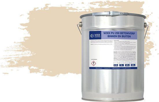Wixx PU 250 Betonverf Buiten en Binnen - 10L - RAL 1015 | Ivoorwit