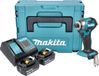 Makita DTD 173 SGJ clé à chocs sans fil 18 V 180 Nm 1/4" sans balai + 2x batterie rechargeable 6.0 Ah + chargeur + Makpac