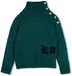 Zadig & Voltaire X60804 Pull Vert 16 Ans Fille Laine Manches Longues Col Uni Coupe Regular