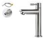 Merkloos / Sans marque Roestvrijstalen enkele koude kraan - Badkamer - Keuken Metalen waterkraan - Modern design - Eenvoudig onderhoud - Installatie - Woondecoratie - Inclusief 80cm explosieveilige pijp