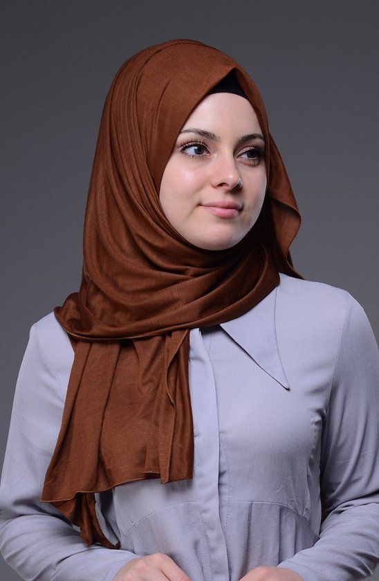 Jersey Sjaal Hijab | Bruin | Katoen | Dames