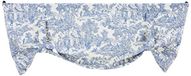 Victoria Park Toile Tie-Up Valence raamgordijn, blauw