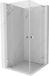 Mexen Lunar L Duo porte de douche pivotante 105 x 105 cm, transparent, chrome