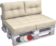 Beautissu Elements – Palletkussen Set – 1x Zitkussen 120x80 cm & 2x Rugkussen 60x40 cm – Natuur