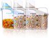 Ensemble de rangement de cuisine, 3 pièces de 1,5 litre, hermétique, blanc + blanc + bleu