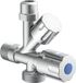 KIRCHHOFF GA-Hoekstopkraan - Chroom - 3/8"BU x 3/4"BU x 3/8"BU x 10 mmQ - Met Terugslagklep