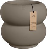 Elho Amber Roll Low 43 - Bloempot voor Binnen & Buiten - 100% Gerecycled Plastic - Ø 43 x H 40 cm - Burnt umber