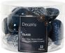 Decoris Figuur glas l2b4h4 cm blauw ass 12st