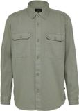 QS s.Oliver QS Overshirt van gewassen keperstof, olijfgroen, S