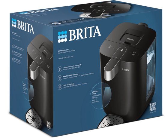 BRITA Waterkoker Cube 2150 W Matzwart + 1 Brita Waterfilter Maxtra Pro Expert