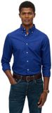 Superdry Klassiek Oxford Overhemd met Lange Mouwen Heren Marine Navy M