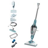 BLACK+DECKER BHSM166DSM Steam Mop - 1600W - Aqua/White
