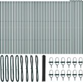 vidaXL Zeshoekig Gaashek met Grondbevestiging 100 x 1,4 m Grijs Mesh