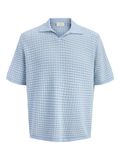 JACK & JONES JORNANTUCKET KNIT SPLIT NECK POLO SA26 Heren Gebreide Trui M Cashmere Blue