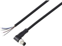 TRU COMPONENTS TC-13751880 Aansluitkabel M8 x 1 5-polig haaks 10 m Zwart