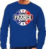 Bellatio Decorations Have fear France is here sweater met sterren embleem in de kleuren van de Franse vlag - blauw - heren - Frankrijk supporter / Frans elftal fan trui / EK / WK / kleding L