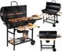 Klausberg XXL Houtskoolbarbecue op Wielen - Met Deksel, Thermometer en Zijtafels - Groot Grilloppervlak 70 x 35 cm - Asopvangbak - Ideaal voor Tuin en Terras