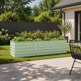 vidaXL Jardinière surélevée vert pastel 240 x 80 x 55 cm Acier