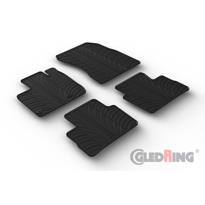 GledRing Rubbermatten passend voor Nissan Qashqai III (J12) 2021- (T-Design 4-delig + montageclips)
