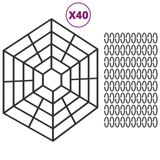 VidaXL Vijverbeschermers 40 stuks Polypropeen Zwart