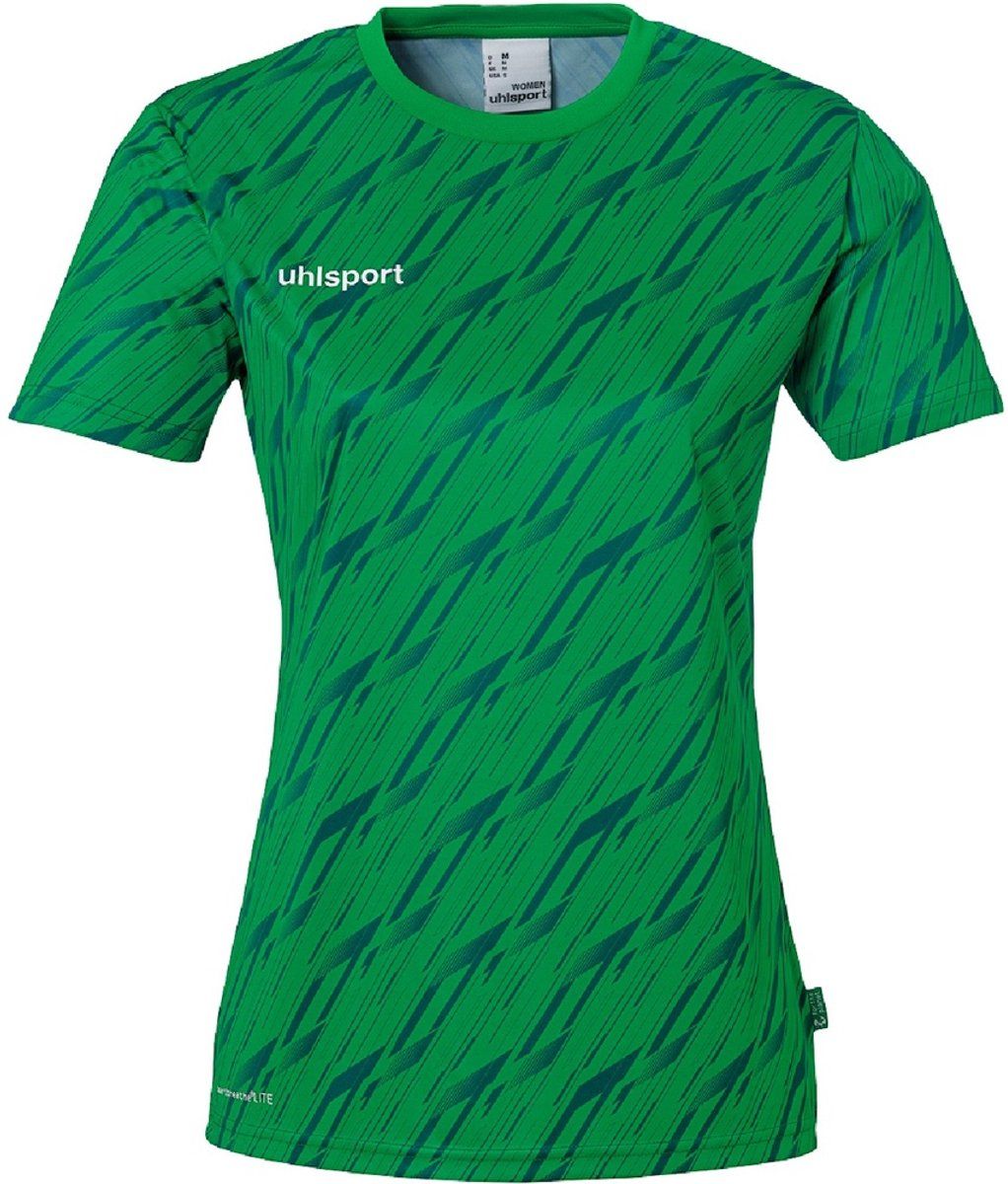 uhlsport Progressive 28 Jersey Korte Mouw Voetbalshirt Sport T-shirt voor Kinderen en Volwassenen - Damessnit - Ademend Sportshirt