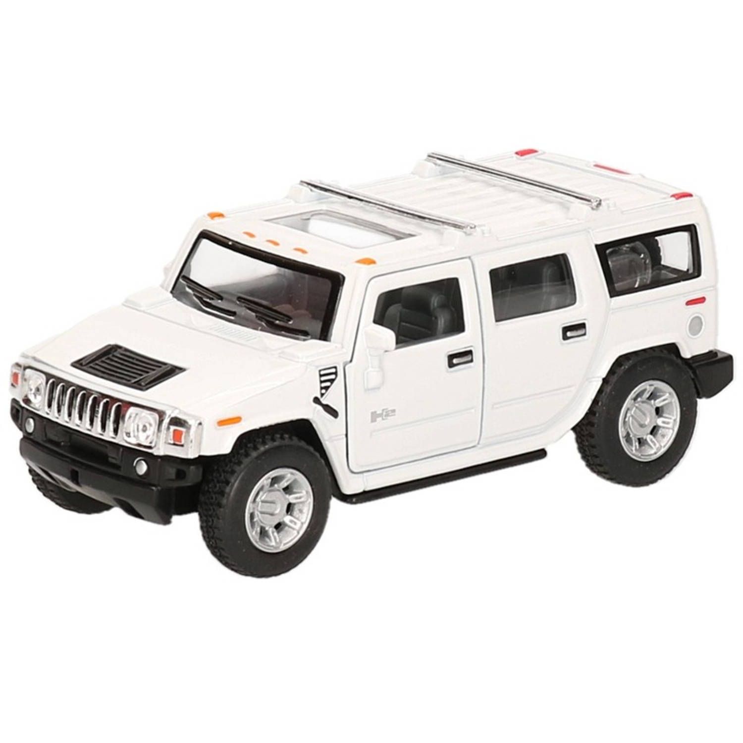 Goki Modelauto Hummer H2 SUV wit 12,5 cm - Speelgoed auto schaalmodel